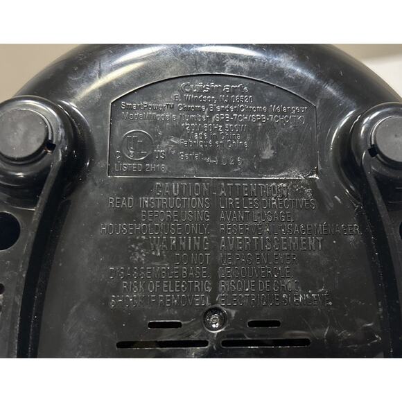 Cuisinart Smart Power Blender Base ONLY Chrome Black 7 Speed SPB-7CH Tested - Picture 5 of 5